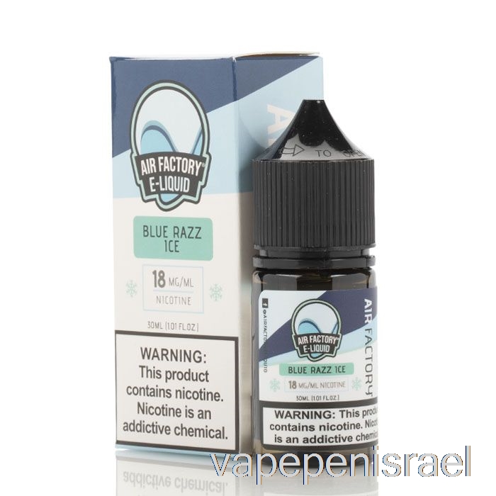 חד פעמי Vape Israel Blue Razz Ice - מלחי מפעל אוויר נוזל אלקטרוני - 30 מ"ל 36 מ"ג